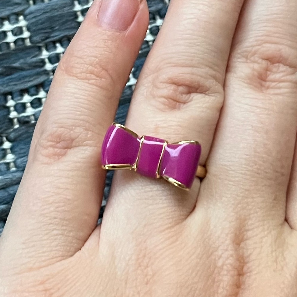 Kate Spade Purple Take a Bow Ring Size 6